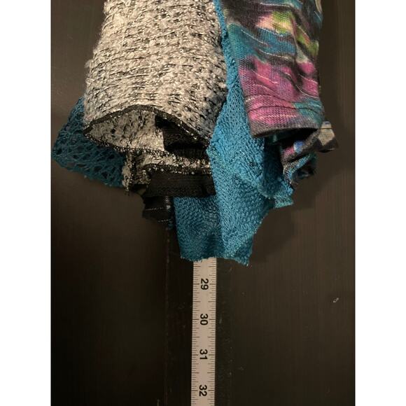 Womens Tunic Top Size 2X Wool Blend Mixed Media Abstract Stretch Art to Wear - Picture 6 of 7